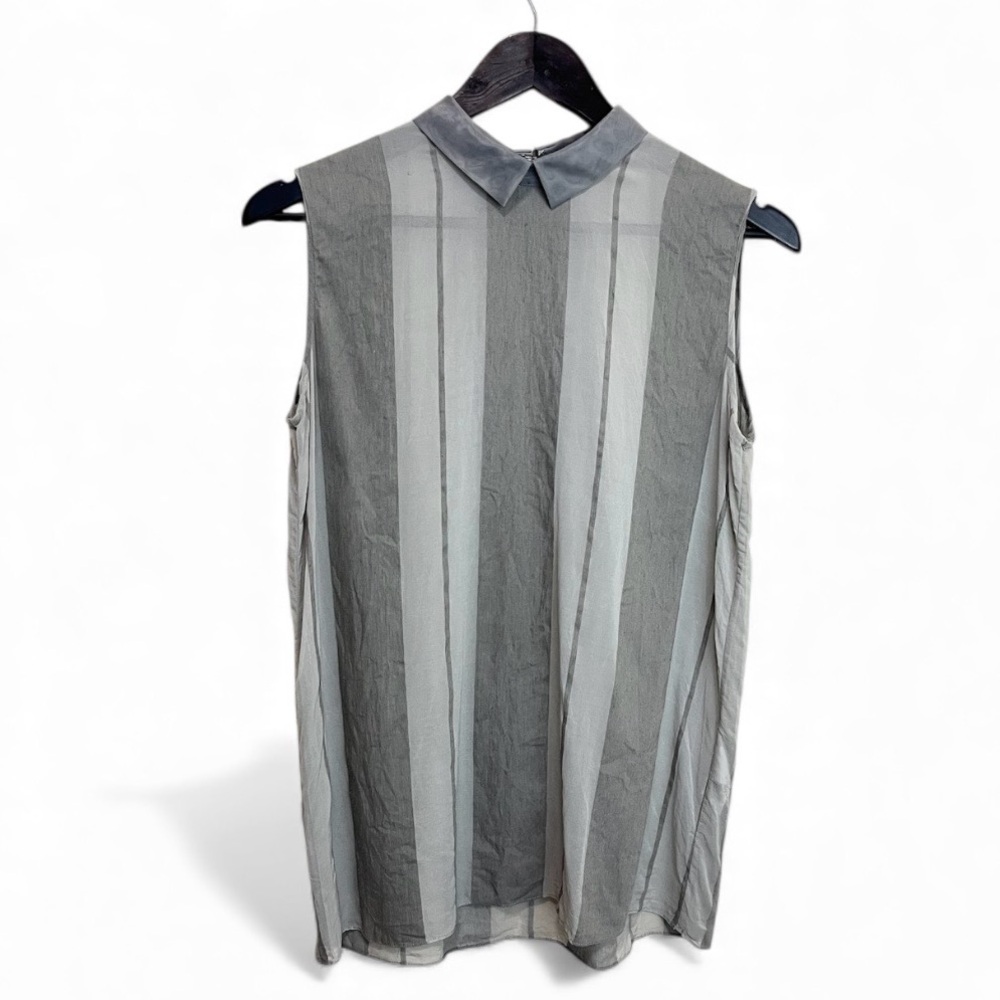 COS Linen Blend Sleeveless Striped Shirt - Size 36 EU